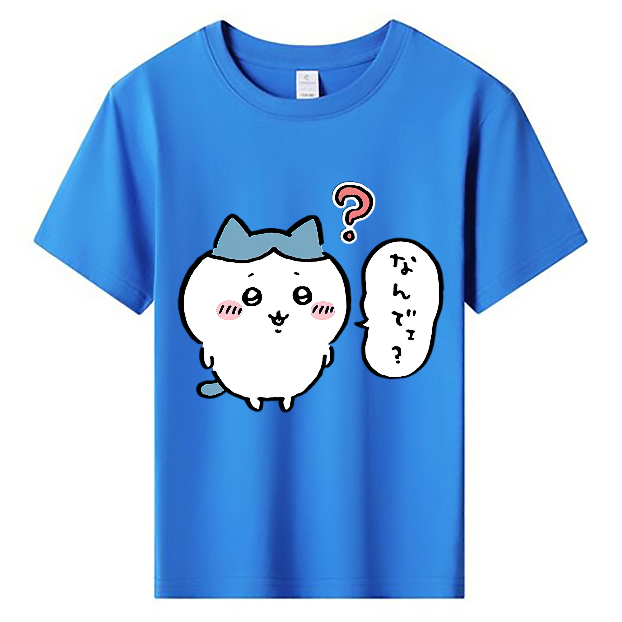 （画像用） ちいかわ ハチワレ Chii-kawa hachiware 綿100％キッズTシャツ（フロントプリント）